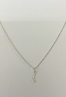 Sterling Silver Boomerang Pendant with 18" Twisted Herringbone Chain — photo 1