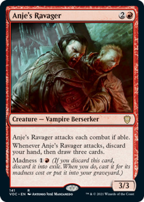 x1 Anje's Ravager R MTG Commander Innistrad: Crimson Vow M/NM, English