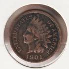 US Rare Old West 1901 Indian Head Penny Coin American Collection Shield Cent USA