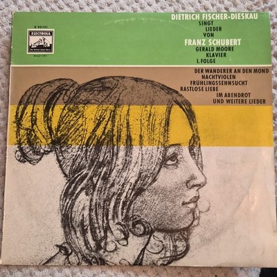 Electrola Schubert Lieder I. Folge Fischer-Dieskau Moore LP Vinyl E 90 121