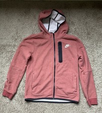 Nike Tech Fleece Hoodie Red Youth/ Women Zip Up Sweatshirt Jacket Swoosh Logo XL