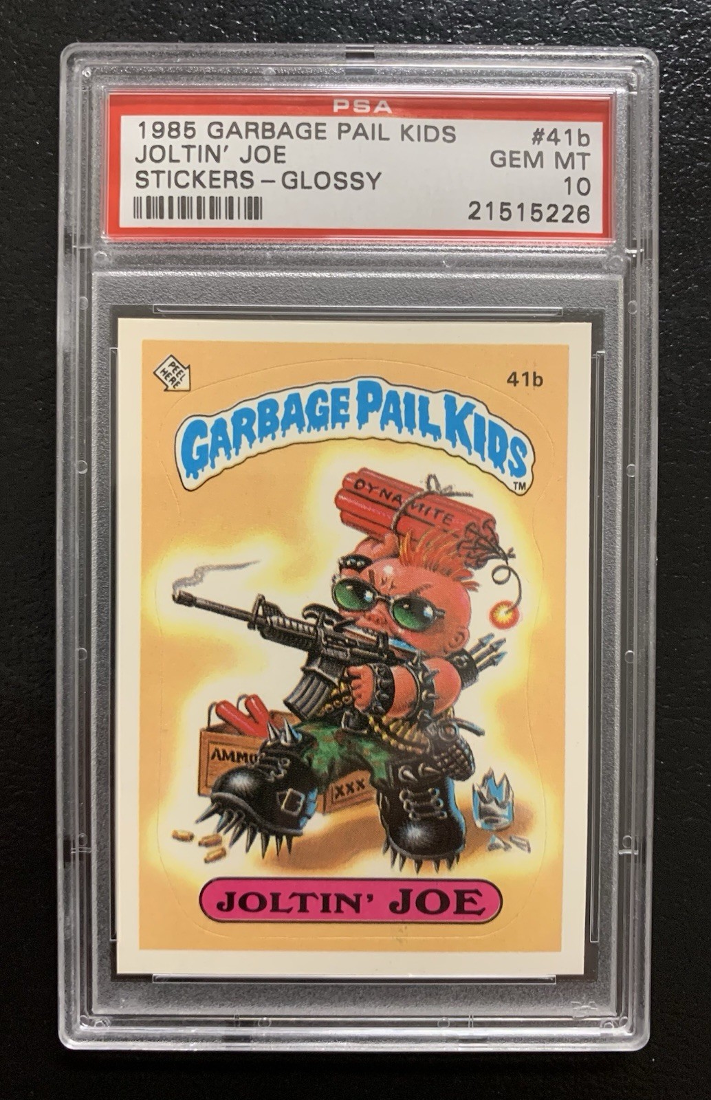 1985 Garbage Pail Kids OS1 Joltin’ Joe 41b PSA 10 GEM MINT-RARE GLOSSY CARD! TWT