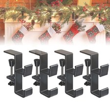 4pcs Garland And Stocking Mantel Holders 2 In 1 Mantle Hangers Heavy Duty US