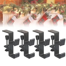 4pcs Garland And Stocking Mantel Holders 2 In 1 Mantle Hangers Heavy Duty US