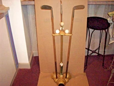 ANTIQUE VINTAGE OLDER REPRODUCTION GOLF PARLOR OFFICE PRACTICE PUTTER CAST IRON