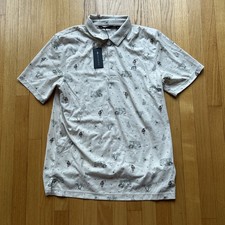 NWT Travis Mathew Men’s Cookie Swap Polo Ivory L