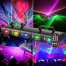 LED 5 Len 5 Beam RGBYC DJ Laser Light DMX Projector show Stage Effect Lighting