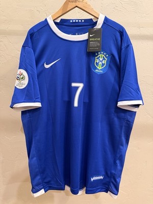 Adriano Brazil World Cup Germany 2006 Soccer Away Blue Jersey