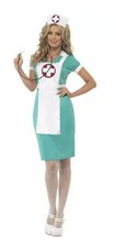 Smiffys Scrub Nurse Costume Womens Medium Green Dress Fancy Dress