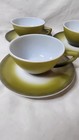 ANCHOR HOCKING FIRE KING VTG Avocado Green Black Gradient Coffee Tea Cup READ — photo 3