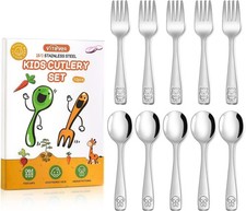 10-Piece Toddler Utensils, Kids Stainless Steel Silverware Set, Children Safe