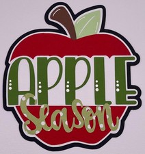 Autumn/Fall - Apple Season Title - Paper Piecing Scrapbook Embellishment Die Cut