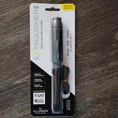 Extinguisher Deer Call by Illusion | Grunt Tube | Buck, Doe, Fawn OSFA, Gray 