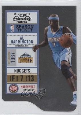 2010-11 Playoff Contenders Patches Black Die-Cut 15/49 Al Harrington #19 6k8