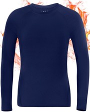 Twekfish Boys' Compression Thermal Shirt - Youth Long X-Large, Navy Blue