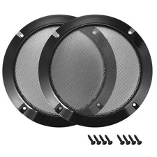 2x 6.5" Black Car Speakers Cover Steel Mesh Sub Woofer Subwoofer Grill Protector
