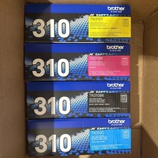 Brother TN310 Toner Cartridge Set Genuine OEM 4-Pack BK CMY Sealed New 