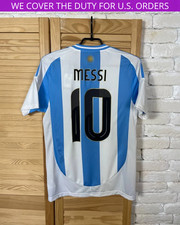 MESSI ARGENTINA TEAM JERSEY HOME FOOTBALL SOCCER SHIRT ADIDAS CAMISETA MEN sz L