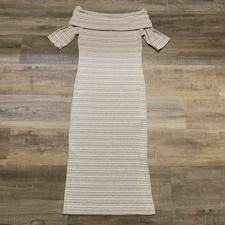 Banana Republic Ribbed Striped Off Shoulder Bodycon Midi Dress Women’s Petite S