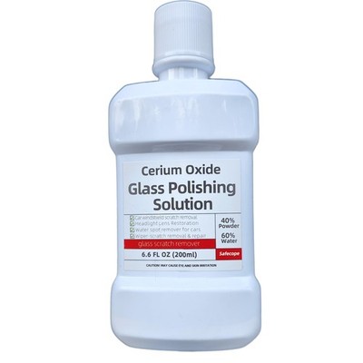 SafeCope 200ml Cerium Oxide Glass Polishing Liquid   Deep Creamy white 