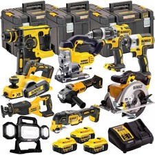 Dewalt DEWT4T10P4 18V XR 10 Piece Power Tool Kit 3 x 5.0Ah Battery Charger & Box