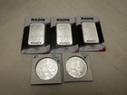5oz Lot Of Bullion Silver Buffalo’s And Nadir 1oz Bars