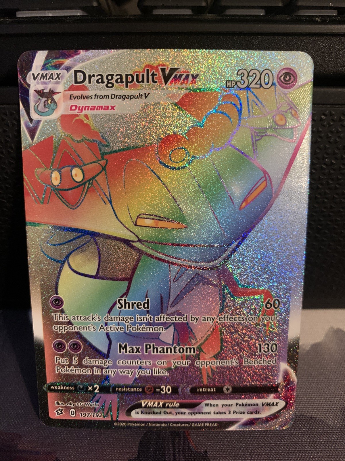 Dragapult VMAX 197/192 Secret Rainbow Rare Rebel Clash NM