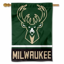Milwaukee Bucks Two Ply and Double Sided House Flag