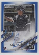 2021 Topps Chrome Rookie Blue Refractor 13/150 Yermin Mercedes #RA-YM Auto 0nr3