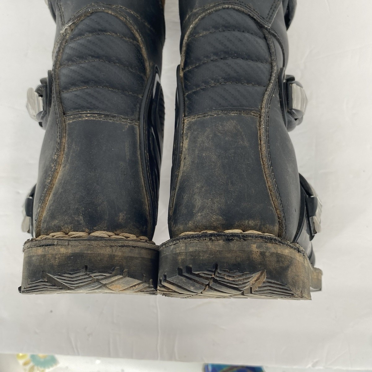 MSR VX1 Black Leather Moto Cross Morcycle Boots Men's Size 5 EU 38