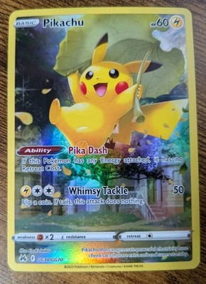 Pokémon Pikachu TCG Holo Ultra Rare Card GG30/GG70 Crown Zenith