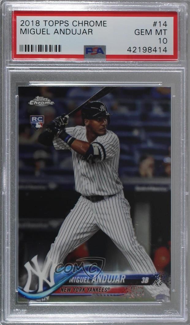 2018 Topps Chrome Miguel Andujar #14 PSA 10 GEM MT 06xl