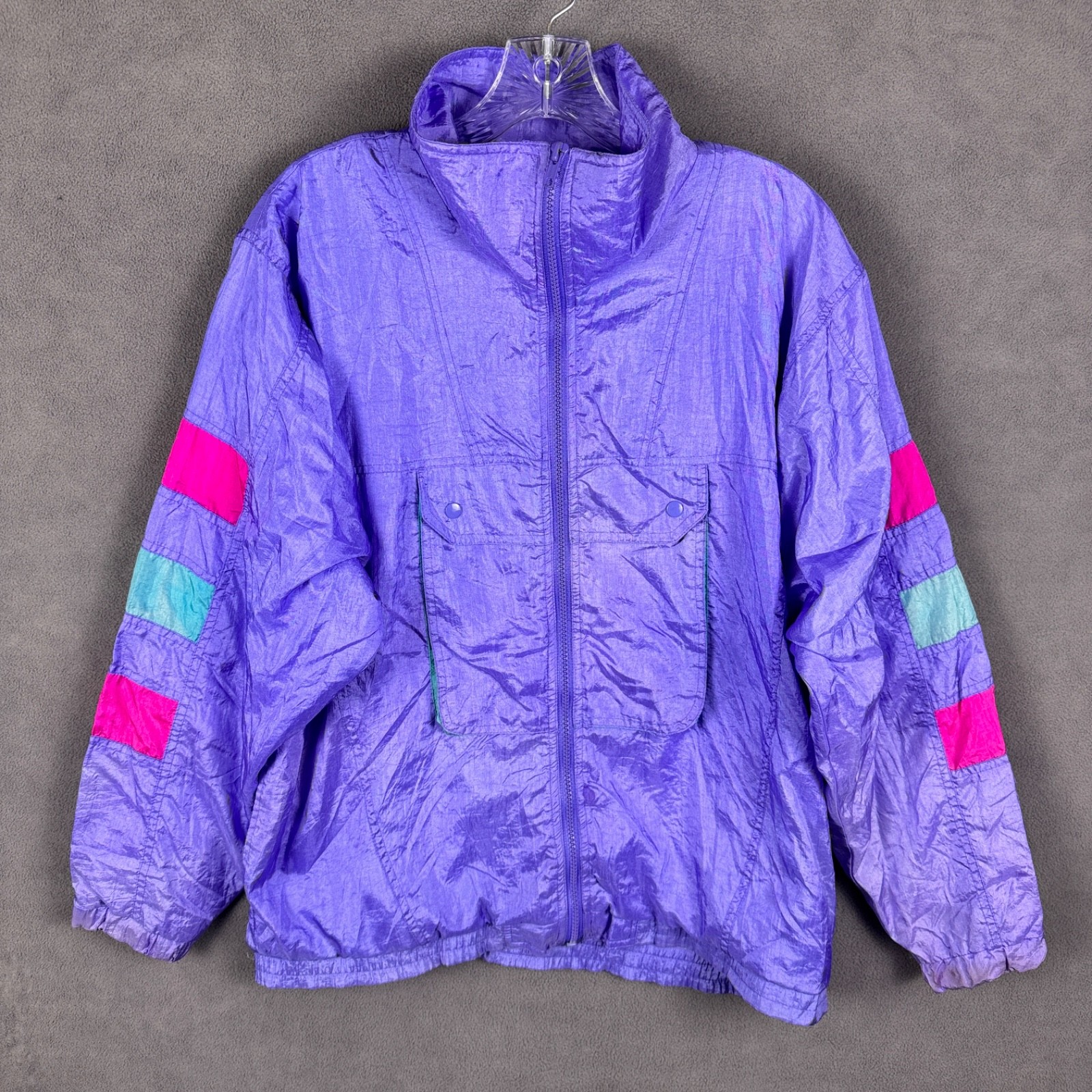 Lavon Windbreaker Jacket Women's M Purple 90'S Vintage