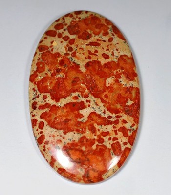 112 Ct 6X37X60 mm Natural Orbicular Asteroid Jasper Oval Cabochon Gemstone KJ-12