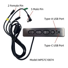 Power Recliner Switch Lift Chair 7 Button Hand Control With USB Model WPS7C10074