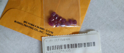 1 St. Rubin 6x4 mm. 0,50 ct. Edelstein Ruby Gemstone.