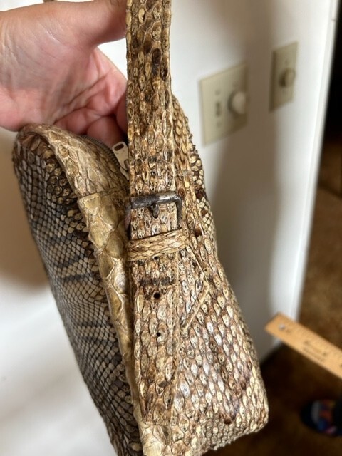 Genuine python purse/bag. Unique custom made genu… - image 14