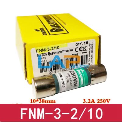 10 PCS/Box New For BUSSMANN Fuse FNM-3-2/10 10*38mm 250V FNM-3.2A