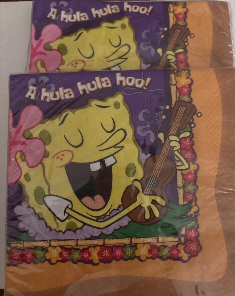 Sponge Bob Square Pants 36 Napkins 2 Packages DesignWare 16 Napkins Each New - Image 3 of 4