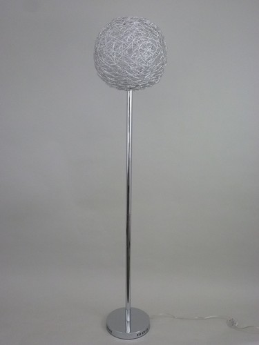 Moderne Halogen- LED Stehleuchte Alissa Alu-Drahtgeflecht Standlampe Dekolampe - Bild 26 von 44