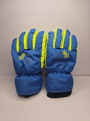 Marsnow Childrens  Nylon Gloves Fleece Lined Blue,Black, And Yellow