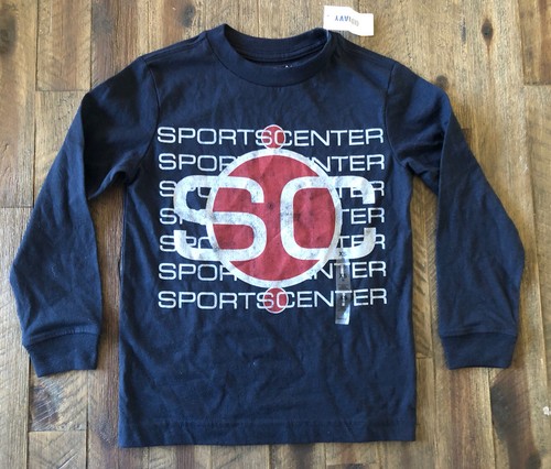 ESPN SportsCenter Old Navy Collectibles Long Sleeve T-Shirt (Youth XS/5) NEW! - Picture 2 of 10