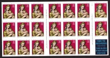 Scott #3244a MADONNA & CHILD (FLORENTINE) Booklet of 20 Stamps - MNH P#1111
