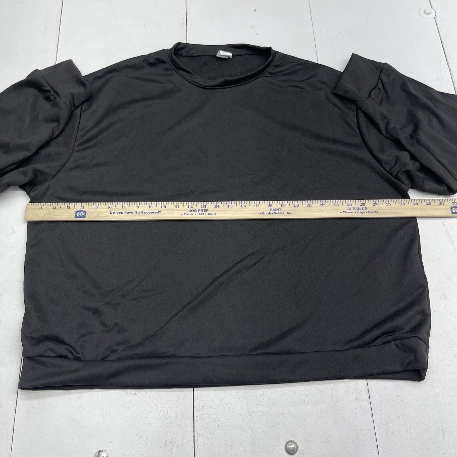 Black Basic Long Sleeve Crewneck Pullover Sweatsh… - image 4