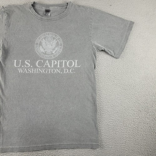 Camisa del Capitolio de los Estados Unidos para Hombre Pequeña Gris Washington DC Tipsy Tag Hecha en EE. UU. Camiseta Gráfica - Imagen 5 de 10