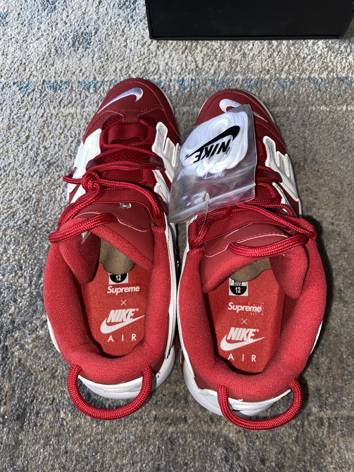 Size 12 - Nike Air More Uptempo x Supreme Red 2017 for sale online 