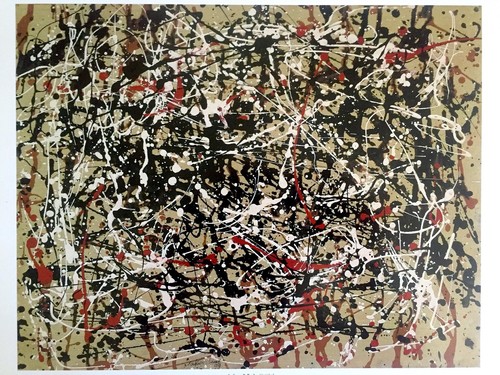 JACKSON POLLOCK ABSTRACT EXPRESSIONIST COLLECTOR LITHOGRAPH PRINT UNTITLED 1949