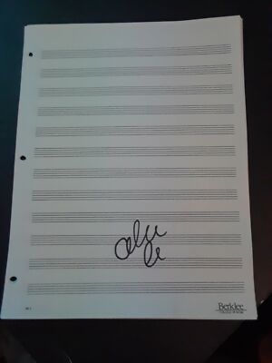 ALEX LACAMOIRE BERKLEE GRAD HAMILTON DEAR EVAN HANSEN SIGNED BERKLEE MUSIC  SHEET