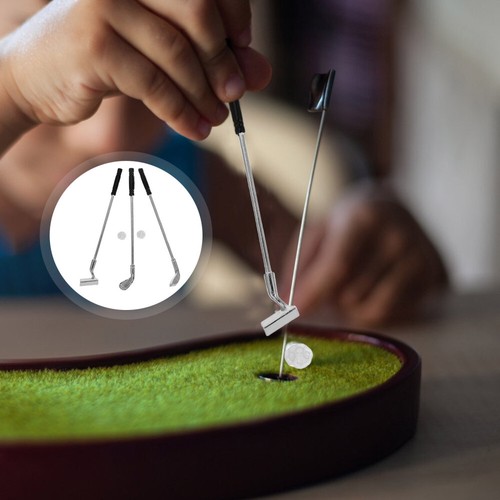 1 Set of Simulation Sports Golf Set Miniature Toys Mini House Decoration