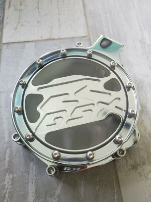 Blue LED See Through Clear Engine Stator Cover For SUZUKI GSXR1000 2005-2008